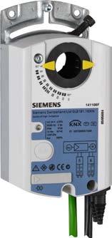 KNX (Siemens) Toepassing Elektronische luchthoeveelheidsregelaar type GLB181.