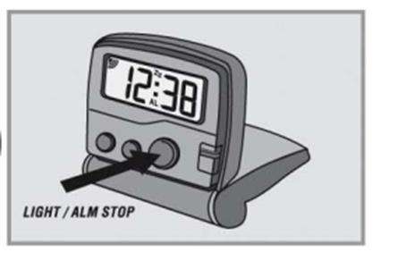 Alarm activeren Zet de knop op Snooze om het alarm te activeren.