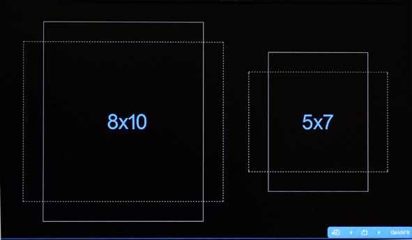 Roosteruitlijning Foto 4x6, 3x5, 2x2 Foto 8x10, 5x7 Als QuickFit is geactiveerd,