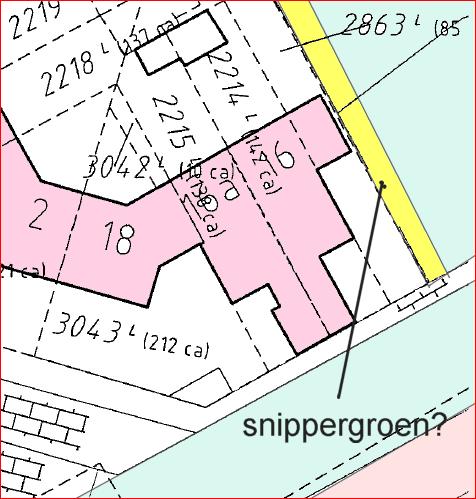 4.7 Ringweg 16 4.7.1 situatie In dit geval verzocht de aanvrager om een verkoop van een strook grond aan de zijkant van zijn woning.