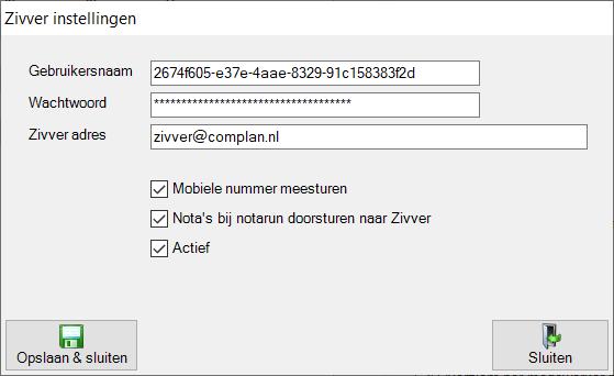 Zivver accountgegevens instellen in Novadent Na installatie van de Zivver koppeling, dient u op één computer in uw netwerk de accountgegevens van Zivver in te stellen.