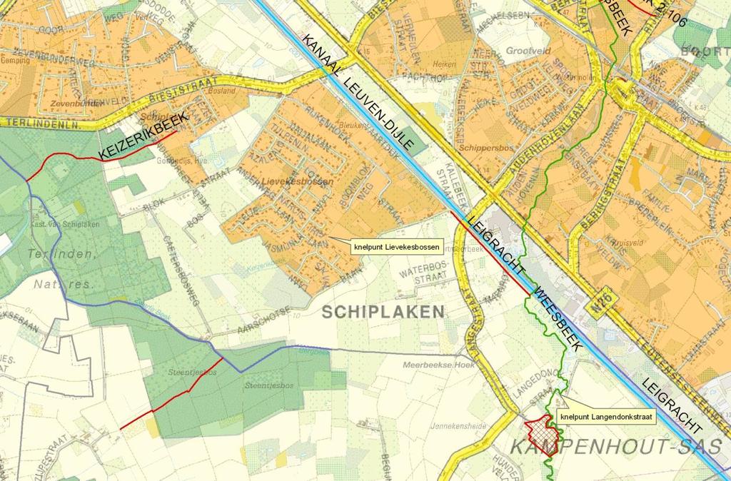 wateroverlastproblemen werden hier besproken en een aantal suggesties werden gelanceerd om stroomopwaarts in Kampenhout bufferzones in te richten.