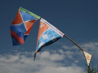 geschiedenisfestival in Heinenoord van vlaggen
