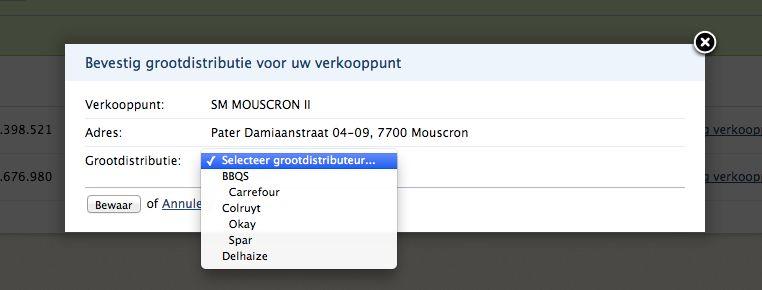 Groothandel Interface v6 dd 21.08.2019 13 verkooppunt. Dit is echter niet verplicht.