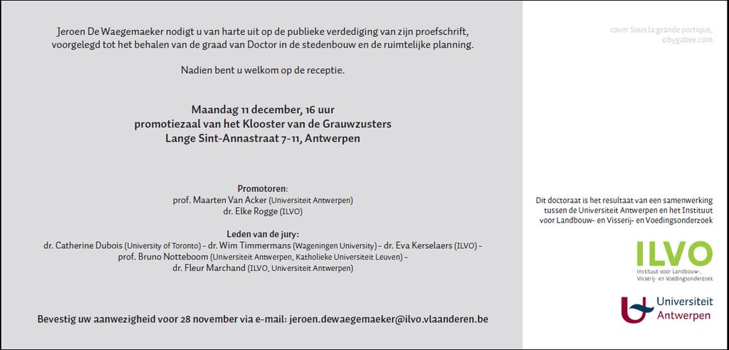 8. University of Antwerp. Jurylid promotiecommissie bij openbare verdediging proefschrift. 75 personen. 11-12-2017.