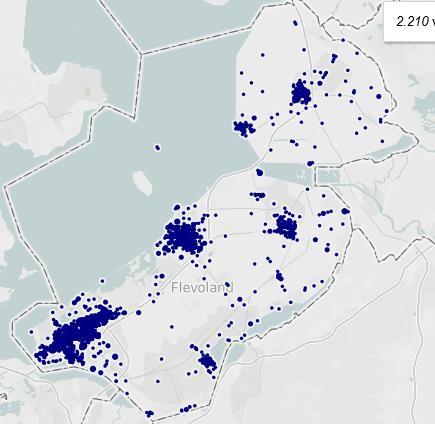 Locatie ongevallen met fiets 2013-2018