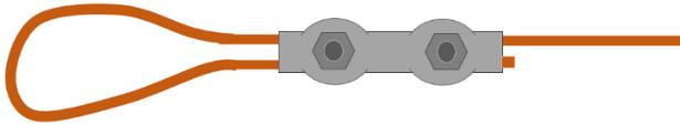 Zie afbeelding Stap 1, Rol het draad uit richting de eerstvolgende kunststof paal (B) en leg de draad in de draadhouder op dezelfde hoogte, herhaal dit tot aan het eind van de afrastering.