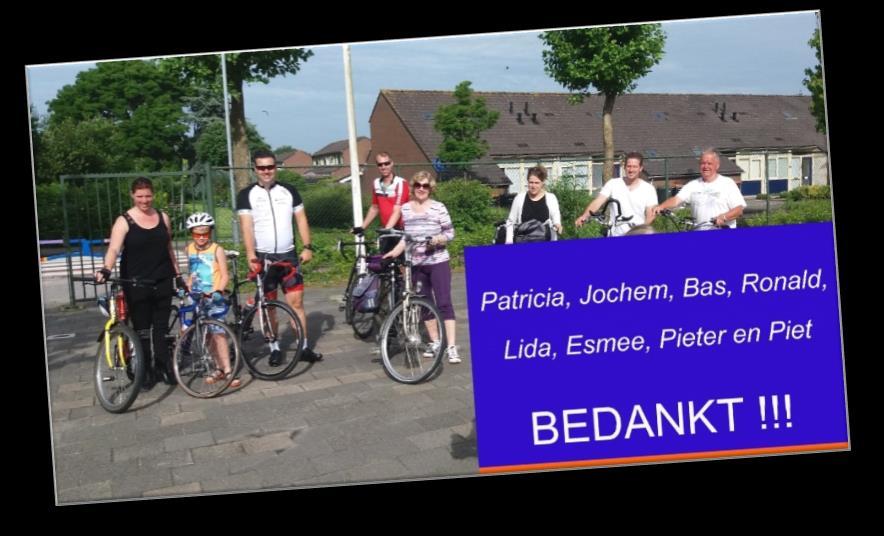 De laatste activiteit van dit schooljaar was meefietsen met de Rabobank sponsorfietstocht. Op zaterdag 10 juni is er wederom 250,- bijeen gebracht door acht enthousiaste fietsers.