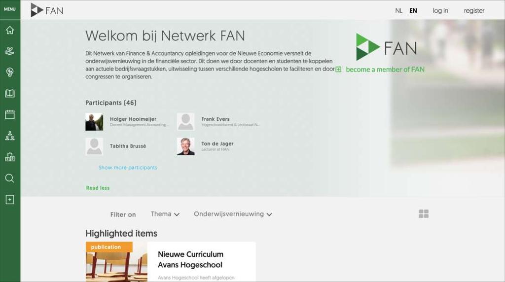 community/ LinkedIn groep: Netwerk FAN (onderdeel van Het Groene Brein)