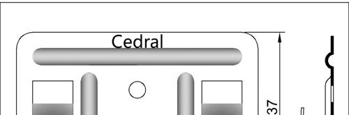 Bij de aluminium afwerkingsprofielen (buitenhoek, binnenhoek, aansluitprofiel) wordt de clip naast het profiel geplaatst om een goede uitlijning van de CEDRAL CLICK met de profielen te bekomen.