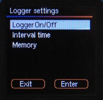 Mocht men met andere intervallen willen meten dan kan men dat in Logger settings Interval time, zelf instellen (zie paragraaf 4.3.2.