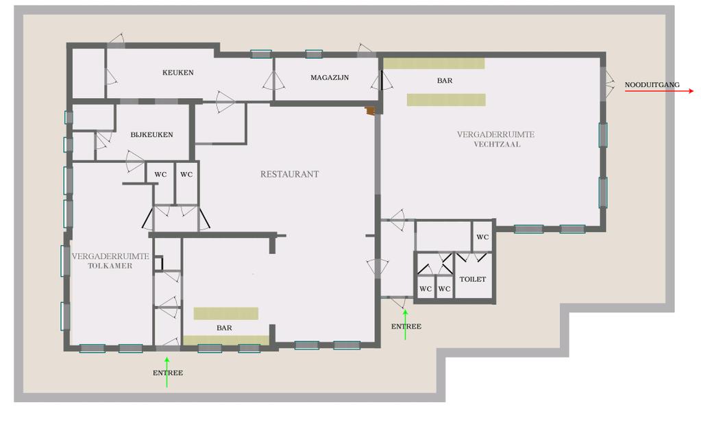 Overzicht zalen Plattegrond Capaciteit zalen M 2 Diner Buffet Theater opstelling Borrel/Receptie Feestavond Vechtzaal 70 60 100 100 100 Pleisterplaats