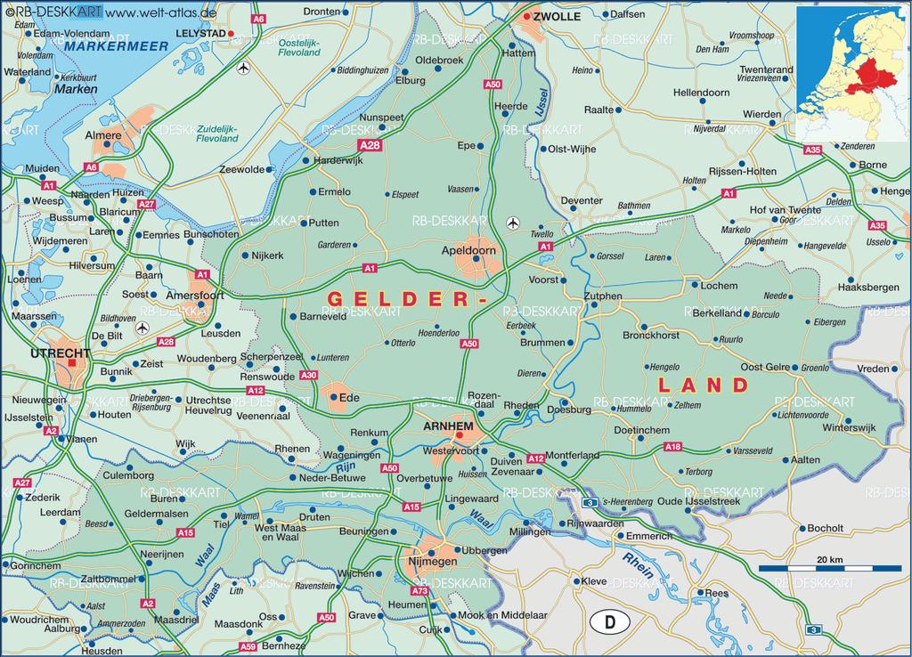 Werkgebied WBVG heeft bezit in de provincie Gelderland in de plaatsen Arnhem, Doetinchem, Nijmegen, Wageningen en Zutphen.