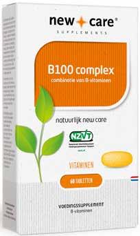 B100 complex combinatie van B-vitaminen, hooggedoseerde formule Vitaminen Gebruiksadvies voor volwassenen 1 x per dag 1 tablet, tijdens de maaltijd. Tablet met water innemen.