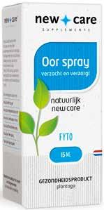 Bij buisjes. Inhoud 15ml New Care Oor spray is een formule van natuurlijke oorsprong op basis van plantago.