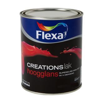Flexa Creations lak hoogglans Een hoogglanzende, krasvaste, watergedragen aflak voor binnen en buiten op basis van polyurethaan gemodificeerde alkydemulsie.