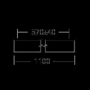 800x1x100mm