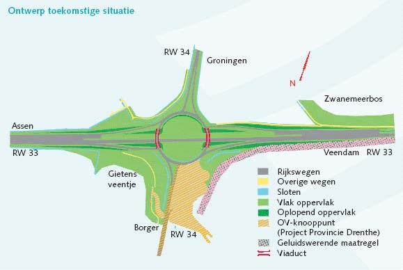 Het ontwerp van de toekomstige situatie is weergegeven in figuur 2.