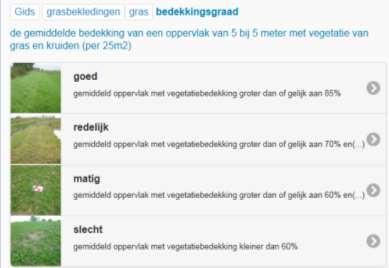 Visuele inspectie Beoordeling grasmat bij reguliere