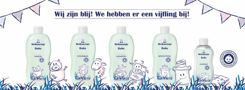 wasgel, shampoo, bodylotion en een huidolie.