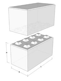 Stapelblokken Type stapelblok Lengte Breedte Hoogte Gewicht Noppen CRB Standaard 40 80 40 295 2 CRB Standaard 80 80 40