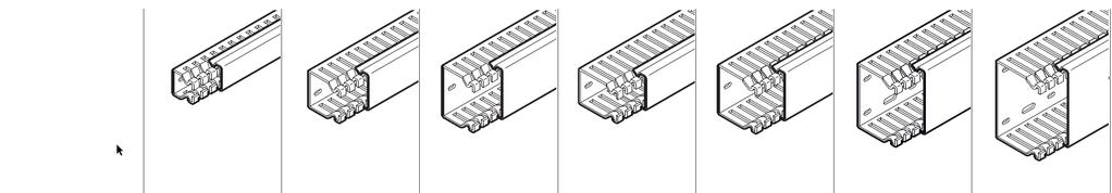 Technische eigenschappen H X B 25 x 25 37,5x37,5 37,5x50 50x37,5 50x50 50x62,5 50x75 Nuttige doorsnede 290 730 1300 1100 1700 2200