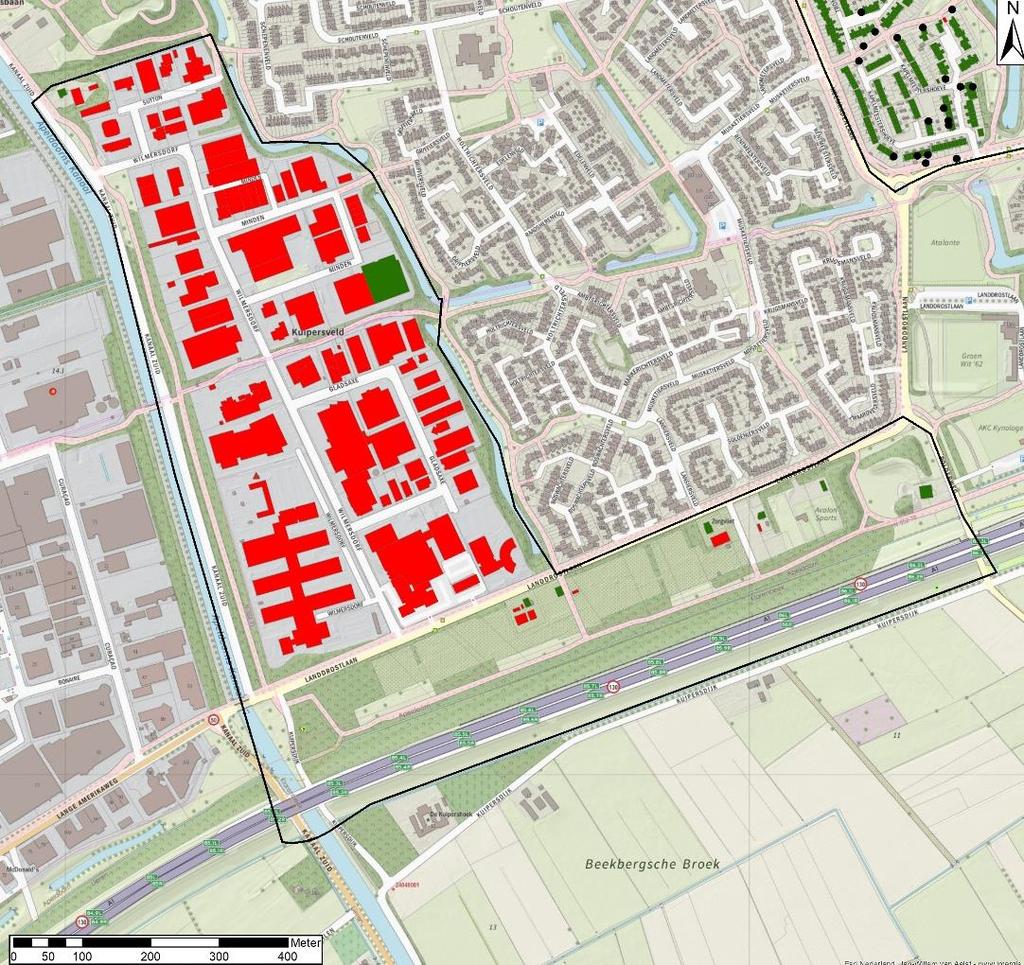 Voorbeeld wijk met lage potentie Deelgebied 3 Kuipersveld (63 ha)