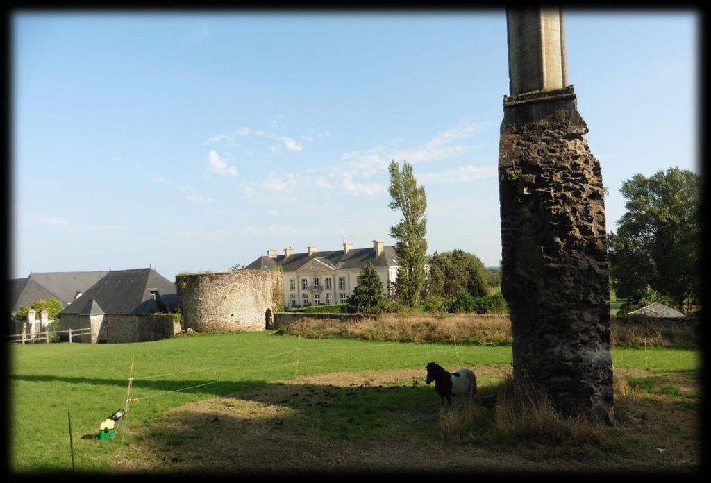 Aan de achterkant van het chateau is