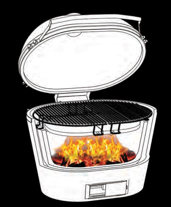 Keramische koepels houden meer warmte en vocht in het te bereiden voedsel vast dan metalen roosters.