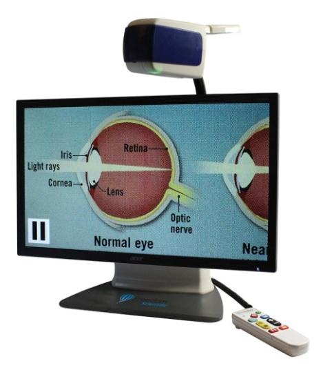 Beeldschermloepen met camera voor dichtbij en op afstand Onyx Deskset HD Freedom Scientific Geïntegreerde camera- en beeldschermcombinatie Lees- en afstandscamera in