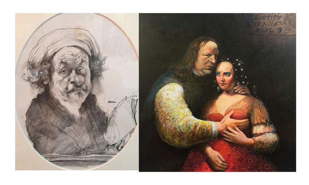 Paul van der Steens Rembrandt met dikke neus en Thé Tjong Khings Weinsteinparodie