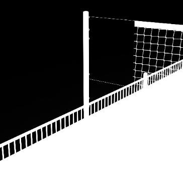 - volleybalinstallatie - standaard rechthoekig doel 3 x 2 m en