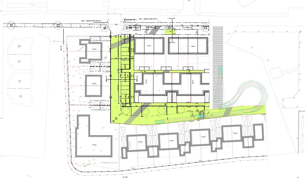 woningen worden gerealiseerd, worden er 5 sociale woningen gebouwd in de vorm van een appartementencomplex. Dit wordt gerealiseerd naast het bestaande appartementencomplex Cascade.