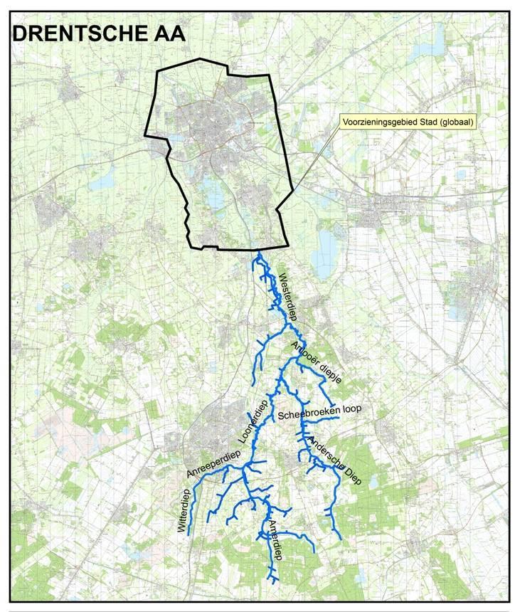 omliggende plaatsen Haren, Glimmen en een gedeelte van Eelde-Paterswolde (zie figuur 3).