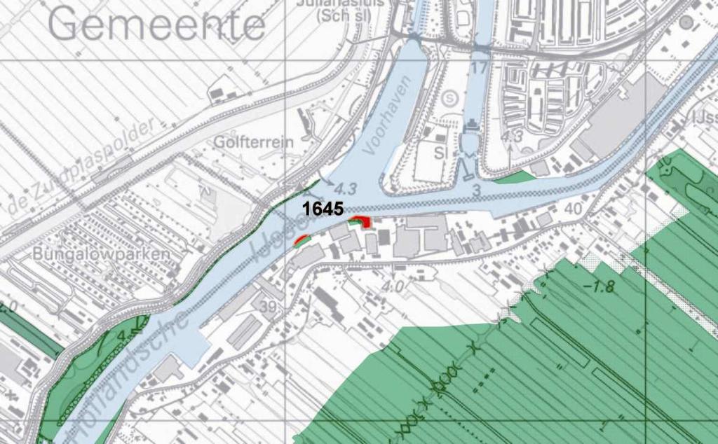 1645 Gouda: Hollandsche IJssel west (twee percelen