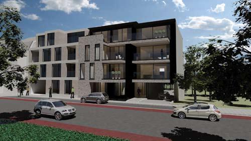 21 Nieuwbouw - Nouvelle construction Raphaël Brugge Raphaël, nieuw en modern project van 6 appartementen met brede gevel en grote zonneterrassen en met zicht op het water.