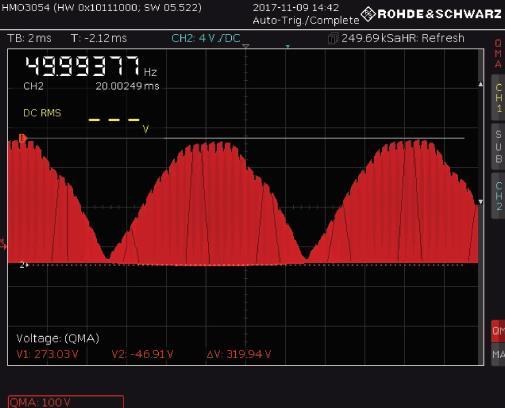 Current(Peak-Peak): (RMS) (RMS) Standby 230,9 V 0,51 A 12,01 W - - - - - A - A 1 231,6 V 1,31 A 234 W 4,00s 1,00s 11,00% 89,00% 2,32 A 44,01 A 2 231,0 V 1,44 A 287 W 3,50s 1,50s 11,00% 89,00% 2,27 A