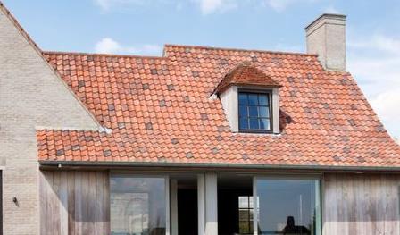 Aankappingen of lagere dakschilden kunnen een geringere dakhelling