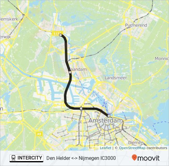 Richting: Amsterdam Centraal 4 haltes Amsterdam Centraal Dienstrooster Route: Maandag 00:34 Wormerveer 10 Wandelweg, Wormerveer 106 Stadhuisplein, Dinsdag