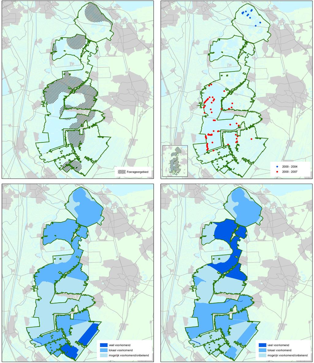 bijlage 1 2 3 4 De verspreidingskaarten van de soorten waarop potentieel effect is te verwachten.