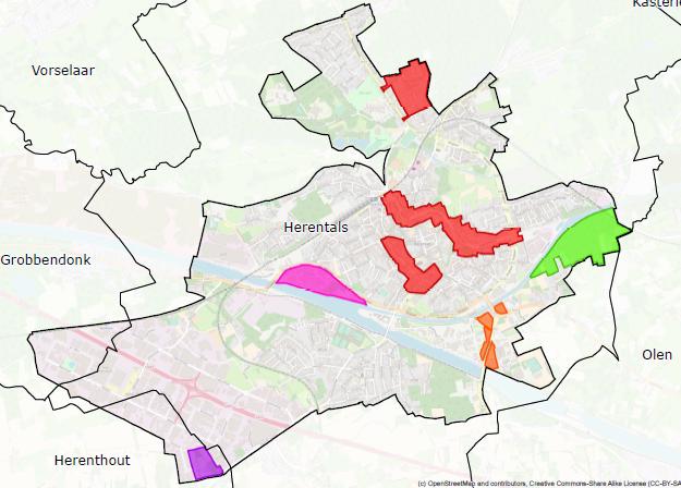 PRUP Afbakeningslijn PRUP Klein Gent Zuid PRUP Laagland PRUP Aarschotseweg PRUP Stedelijk woongebied PRUP Stadsrandbos Greesbos Figuur 1: overzichtskaart PRUP s afbakeningsproces kleinstedelijk