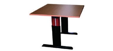 Hoogte instelbare tafels Tafels uit onze serie 2300 zijn instelbaar van 65 t/m 85 cm. Ingestelde op basishoogte: 76 cm.