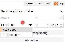 Module Traden in de Hedge order invoeren Om een take-profit of stop loss in te voeren voor een bestaande positie of een openingsorder gaat u in het chart-gebied met de muiswijzer eerst op de positie