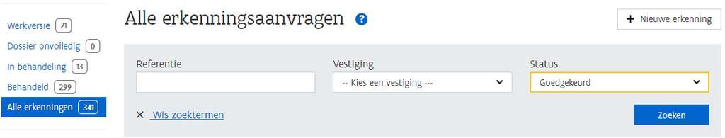 8.3 MENTOREN TOEVOEGEN AAN EEN GOEDGEKEURDE ERKENNING Je kan, zonder een nieuwe volledige erkenningsaanvraag in te dienen, een nieuwe mentor of een bestaande mentor die binnen jouw