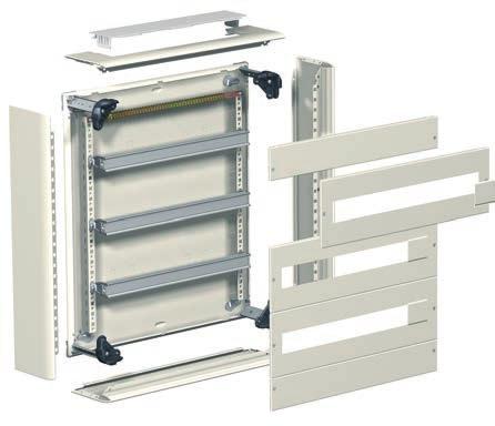 Functioneel systeem Prisma: Pack-kasten Metalen kastjes voor binnenopstelling gemonteerd geleverd in 1 referentie.