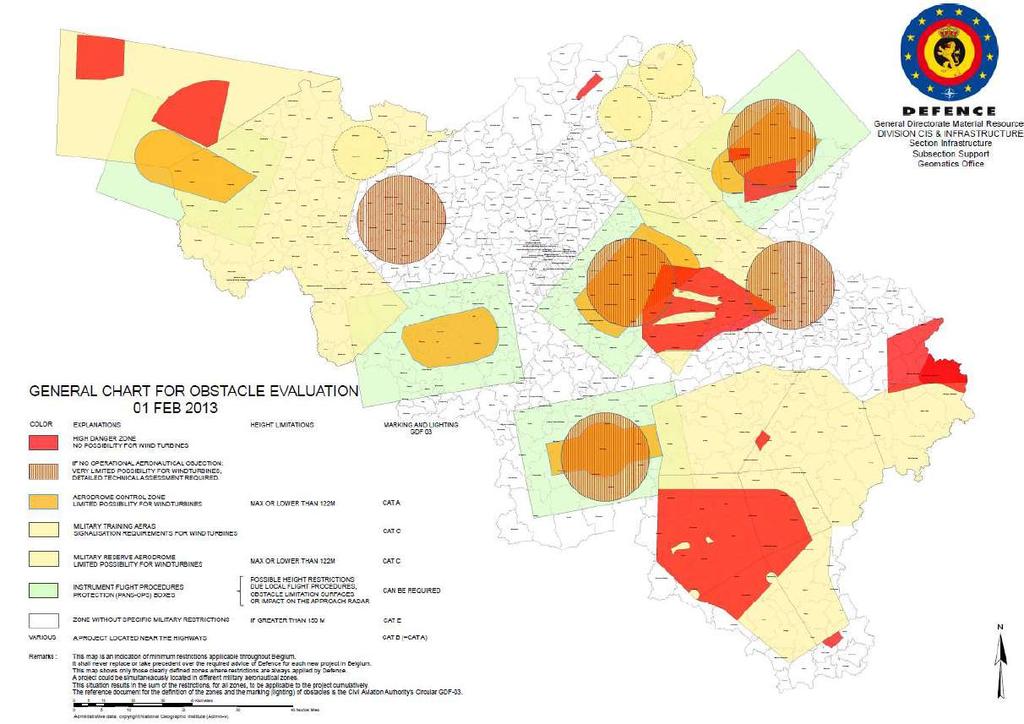 Projectgebied EDFL Grobbendonk Figuur 4-31 'General chart for Obstacle evaluation': defensive kaart voor aanduiding zone