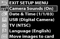 Hoofdstuk 6: Het menu Instellingen gebruiken Met het menu Instellingen kunt u een aantal camerainstellingen aanpassen, zoals de datum en tijd en de configuratie van de USB- of tv-aansluiting.