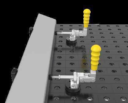 16 SNELSPANINRICHTINGEN & ADAPTER Horizontale spanner met adapter De horizontale spanner met adapter is te gebruiken bij alle 16 mm boringen.