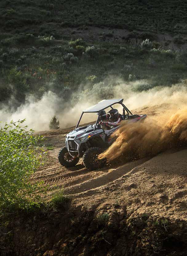 RZR XP Turbo EPS De RZR XP Turbo combineert een hoogwaardig rijpositie met een extreem krachtige turbomotor. Met maar liefst 168 pk is het de krachtigste Side-by-Side van dit moment!