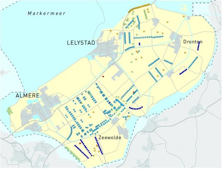 18 Figuur 2.3 Huidige windturbines in Flevoland Uitkomsten plan-mer Aan het Regioplan ligt ook een plan-mer ten grondslag.